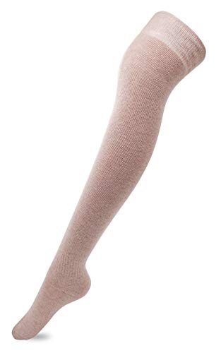 Women thigh high over knee socks boot stocking winter warm wool s…