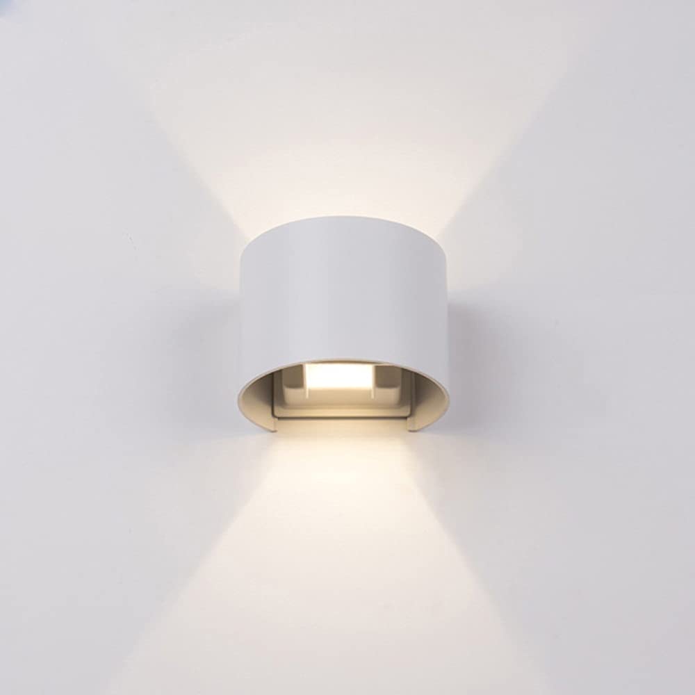 SXSCARKX LED-12W Adjustable Angle Semi-Circular Aluminum Wall Light, Moisture-Proof Up Down Lights Outdoor, On The Corridor Aisle Outdoor Courtyard Industrial Lamp