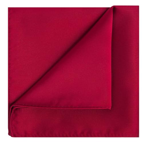 Image of KissTies 6PCS Satin Pocket Square Plain Color Handkerchief Gift Set