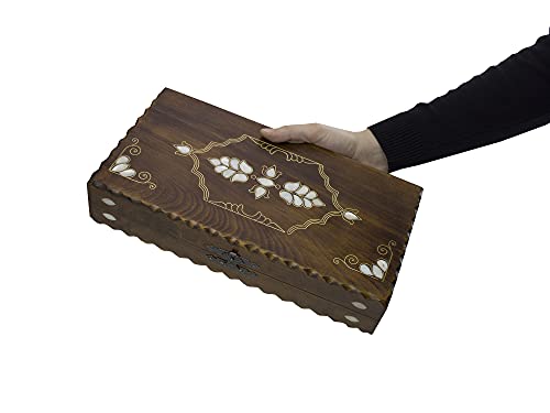 Antochia Crafts Backgammon-Set aus Holz, handgefertigt Cover