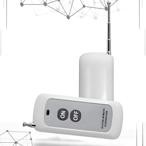 Image of Roboway 433MHz RF Wireless Switch | 1 Channel AC 85-220V Receiver with EV1527 2-Button Remote | Long Range Wireless Light & Fan Control Relay Module | Home Automation Kit (1 Remote and 1 Receiver)