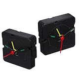EXCEART Kit Meccanismo Orologio al Quarzo 2 Set, Meccanismo di Movimento Orologio da Parete e Sveglia, Accessori di Riparazione per Orologi Fai da Te con Ticchettio Udibile