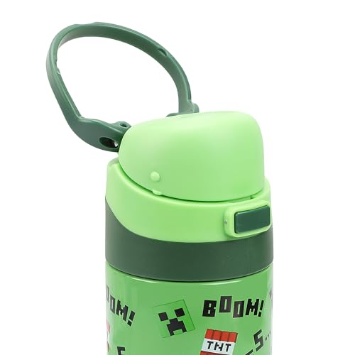 Image of Minecraft Boom Green 24 Oz Stainless Steel Water Bottle