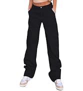 THWEI Cargo Pants for Women High Waisted Y2K Streetwear Casual Trousers