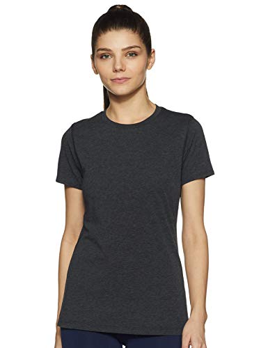 New Balance Women's Relentless Short Sleeve, Black Heather, M