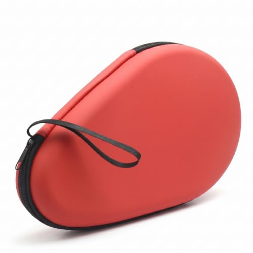 Funda para dos raquetas de tenis de mesa con forro de franela protectora color rojo