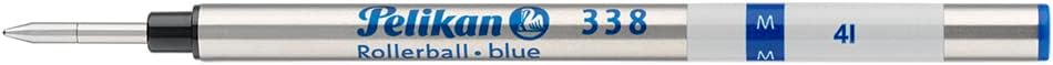 PELIKAN 338 M Roller Ball Pen Refill, Blue Ink, Medium Point, Pack of 10 (922187)