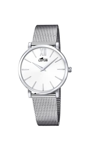 Lotus Damen Uhr Analog aus Edelstahl 316L Silber - Quarzwerk - Damenuhr - Mineralglas hochresistent 18731/1 - Minimalist for Her