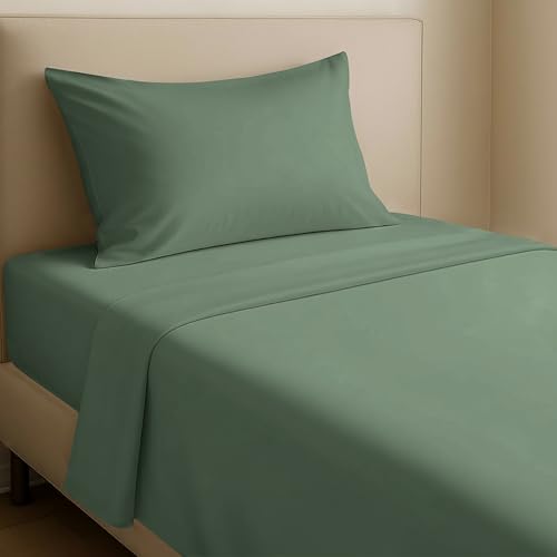 California Design Den Twin Sheet Set - Natural 100% Cotton Sheets with 12