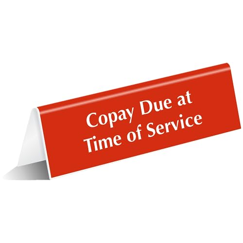 SmartSign Copay Due At Time Of Service Sign, 2" x