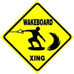 Wakeboard Crossing Boat ski Novelty New Sign