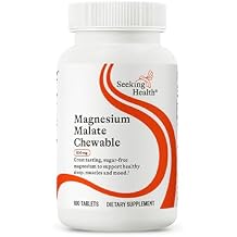 Seeking Health Magnesium Malate Chewable - Mineral Supplement Supports Energy, Muscle Function & Nerve Function - Formula with Dimagnesium Malate to Support Absorption - 100 mg, 100 Chewable Tablets