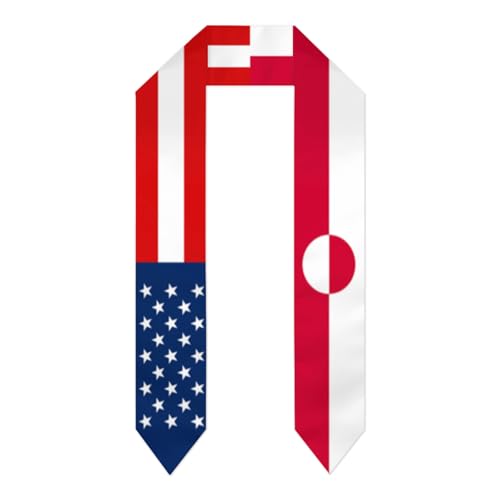 72 Inche Graduation Stole Sash America Greenland Greenlanders Flag Classic Scarf Souvenir Shawl for Men Women Study Aboard International Class of 2026