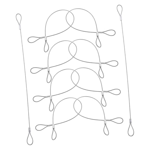 DEARMAMY 10個 ステンレス鋼ワイヤーロープ 太さ 多機能接続ケーブル キーリング カラビナ 荷物タグ用 耐摩耗性 アウトドア旅行用 コード