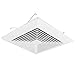 Piumeif 12x12 Bathroom Exhaust Fan Cover with Springs, Replacement Vent Cover for Wall-Mounted Exhaust Fan, Plastic Ventilation Hood and Ceiling Air Diffuser Square (31Wx31L(cm) -white