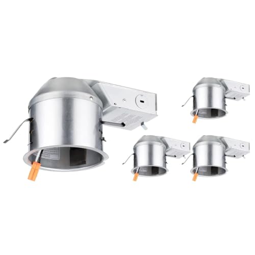 TORCHSTAR 4-Pack 4 Inch Shallow Remodel Recessed Lighting Housing 120-277V