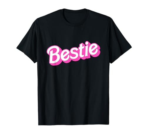 Bestie Pink & White Overlapping Font Halloween Costume T-Shirt