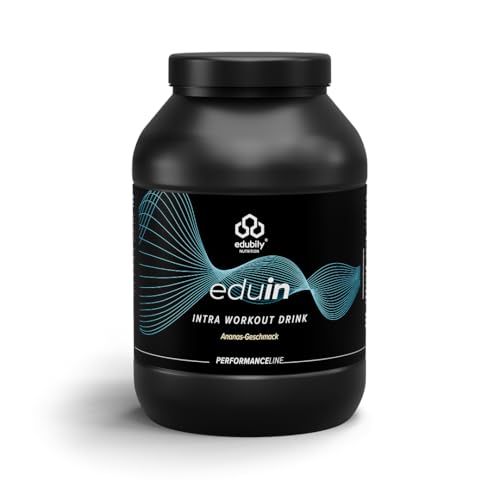 edubily nutrition Eduin Intra Workout Bebida con carbohidratos complejos, electrolitos, BCAA, malato de citrulina y carnitina (1500 g – piña)