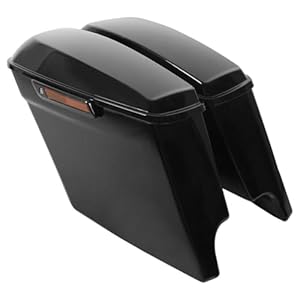 Kaimei 5&Quot; Stretched Extended Hard Saddlebags Fits Us -(Black) -(Abs Plastic) 4