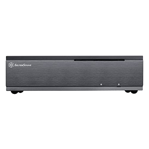 SilverStone MILO シリーズ Mini-ITX 対応 スリム型 PCケース 横置き対応 ブラック SST-ML06B