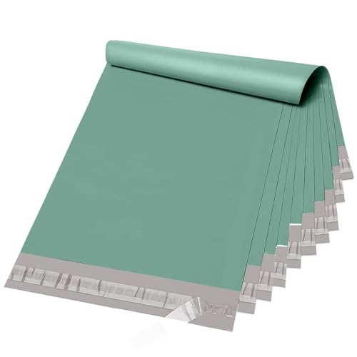 Image of Metronic Poly Mailers 10x13 50 Pack, Shipping Bags for Small Business, Waterproof Weather Resistant & Tear Resistant Durable Self Seal Mailing Envelopes Packaging bags for Clothing, Grayed Jade Green
