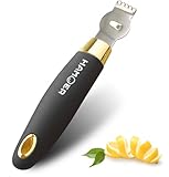 HAMOER Lemon Zester Tool with Channel Knife Citrus Twist...