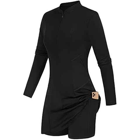Jack Smith Tennis Dress with Shorts Tennis Outfits Women Sport Dresses Fall Black XXL 280A22-01 Cover