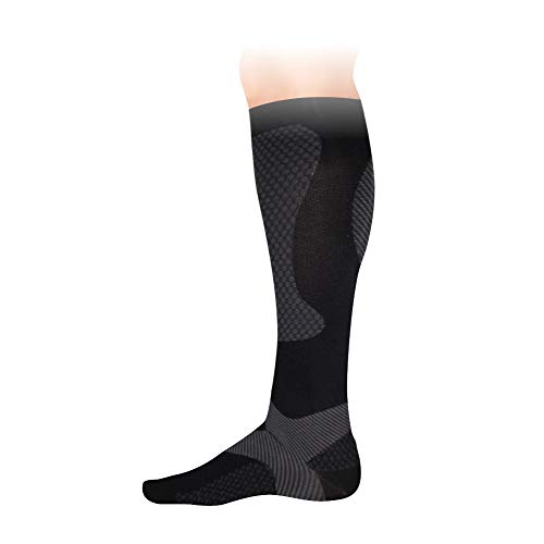 Meias Compressivas Esportivas Performance, Ortho Pauher, Preto, GG