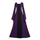 Misassy Womens Medieval Dress Renaissance Costumes Irish Over Long Dress Cosplay Retro Gown