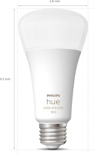 Image of Philips Hue Smart 100W A21 LED Bulb - White and Color Ambiance Color-Changing Light - 1 Pack - 1600LM - E26 - Indoor - Control with Hue App - Works with Alexa, Google Assistant and Apple Homekit
