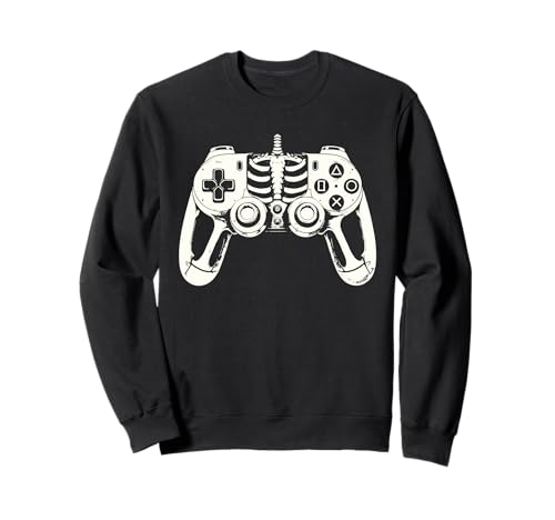Esqueleto Videojuegos Gaming Gamer Halloween Hombres Niños Niños Sudadera