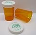 Plastic Prescription Vials/Bottles 25 Pack w/Caps Larger 20 Dram Size-New