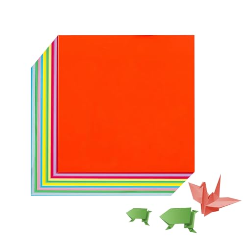 Papel Origami,200 Hojas Papel Plegable Cuadrado Coloridas De Doble Cara Papel para Papiroflexia Origami Hecho a Mano para Proyectos de Manualidades Escolares DIY Niños Adultos (200PCS 15X15CM)