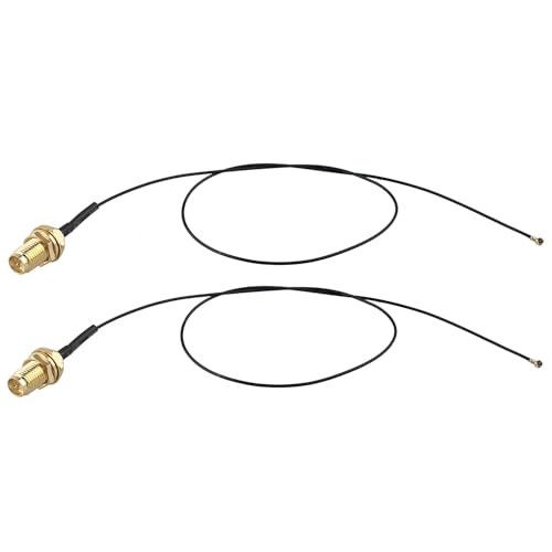 Futheda 2pcs U.FL IPX IPEX MHF4 to RP-SMA Female Bulkhead Mount WiFi Antenna Extension Cable 0.81mm Coaxial Pigtail Cable 30cm/12 inch for M.2 NGFF Interface Wireless Network Card WiFi Adapter