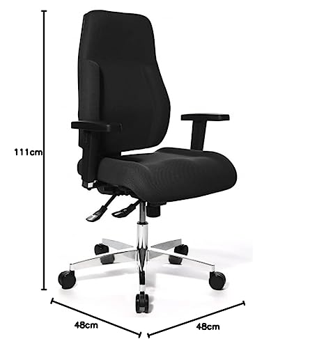 Topstar PI99GBC0 P91 Bürostuhl mit Muldensitz und höhenverstellbaren Armlehnen