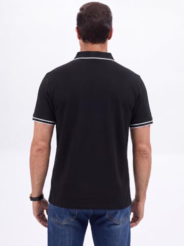 Camiseta polo para hombre de manga corta en mezcla de algodón, estilo clásico casual para golf | Material suave y transpirable, con tecnología antitranspirante, lavable a máquina miniatura 5
