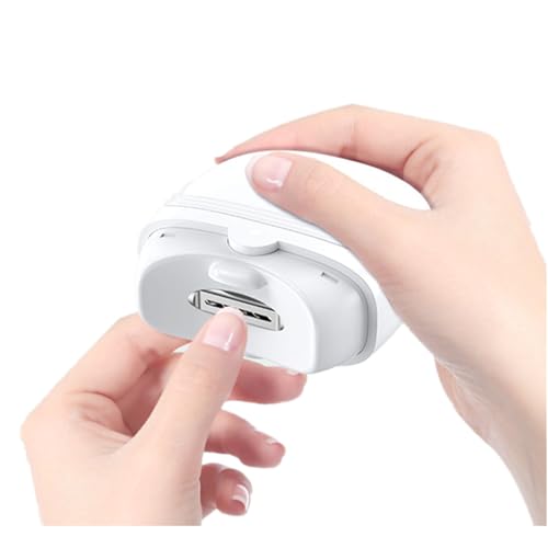 Electric Nail Trimmer for Baby Kid Adult, Automatic Nail Clippers with LED Light & 2 Speeds, USB Rechargeable Nail File Kit Manicure Set, Safety Fingernail Trimmer for Seniors