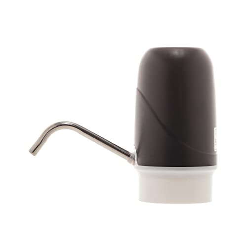 Bomba Elétrica para Galão de Água em Plástico e Aço Inox Branco e Preto 15,5cm x 7cm x 11,5cm - Lyor