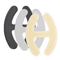 GLAMORAS® Women’s PVC Bra Strap Convertor Clip/Non-Slip Conceal Bra Back Straps Clip, Free Size, Black/White/Skin (Pack of 3)