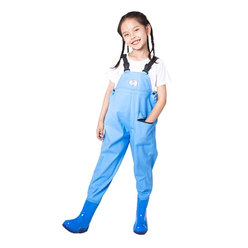 Pantalón impermeable de niño para pesca y caza con botas ajustables