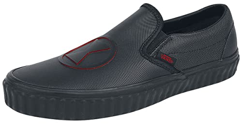 Image of Vans Men's Classic Slip-On Widow / Vn0A38F7U7K 7.5, 9 7.5 M US (Marvel) Black Widow /Black