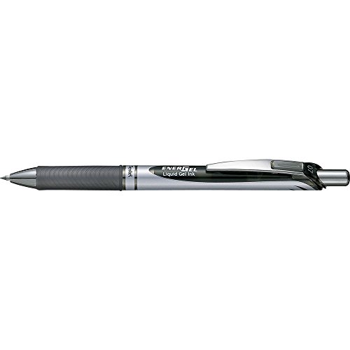 Stylos à encre gel rétractable Pentel EnerGel Xm noir écriture fluide lot de 12