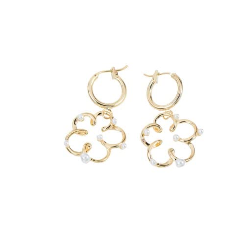 Jiaara exquisite Crystal Studded Geometric Drop and Dangle Earrings for Women (Floral drop) (B0BWTMCQBY) Amazon Price History, Amazon Price Tracker