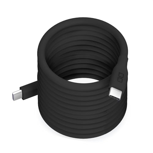 CIO 柔らかいスパイラルシリコンケーブル USB-C 2m 