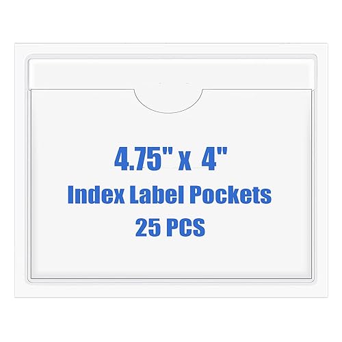 Pochettes autocollantes transparentes à ouverture supérieure pour fiches de stock