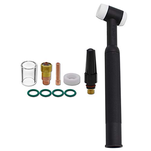 TIG Welding Torch Head Body WP-17 SR-17 150Amp Air Cooled & TIG Stubby Gas Len 1/8