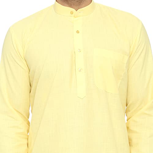 Image of ITOS365 Men Cotton Blend Kurta Pyjama Set Party Fashion Regular Ethinic Wear Indian Dress Gift for Men