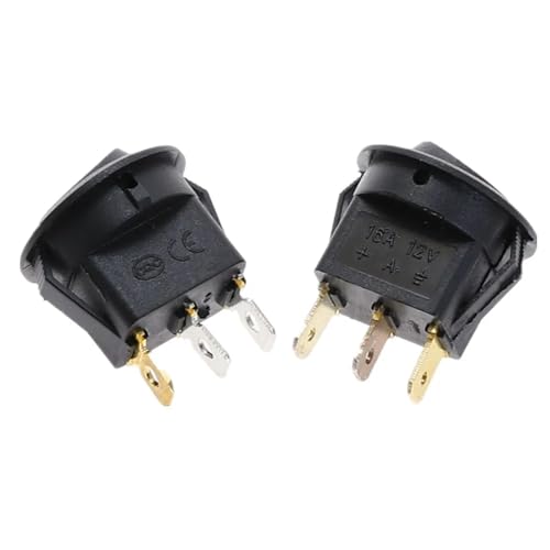 Interruptor basculante 12V LED azul redondo para evitar consumo de batería en coche 5