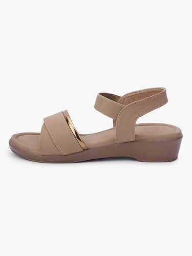 Image of SKOLL Wedges Heels Sandals For Women, Comfortable Heel, Ankle Straps