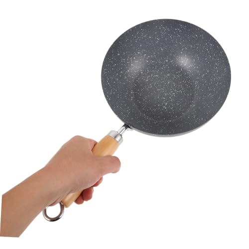 Wok pequeño antiadherente STOBAZA de hierro anodizado duro miniatura 4